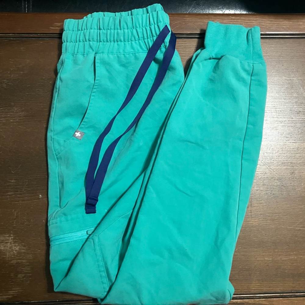 Figs scrunch high waist Zamora joggers Surgical Green size XSP